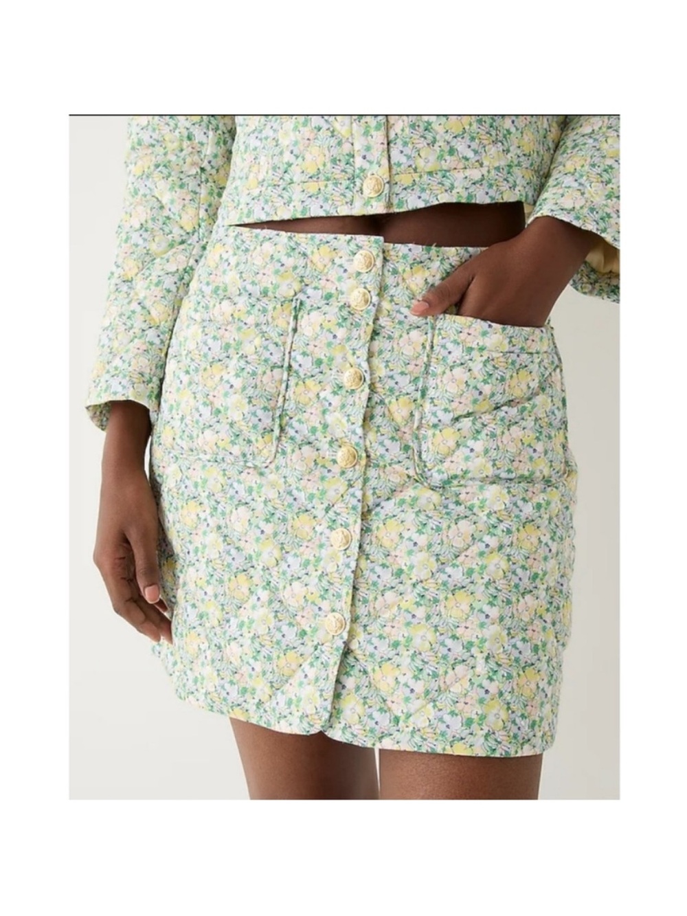 J. Crew Liberty® $248 Limited-edition quilted skirt Size 8